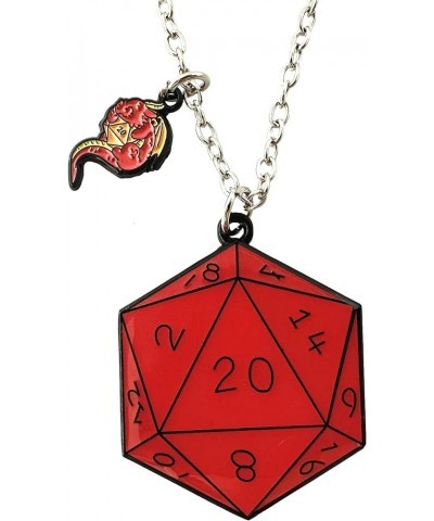 Dungens Dragons Necklace Metal D20 Sides Die Dice Necklace Girls Women and Men 1 $9.44 Necklaces