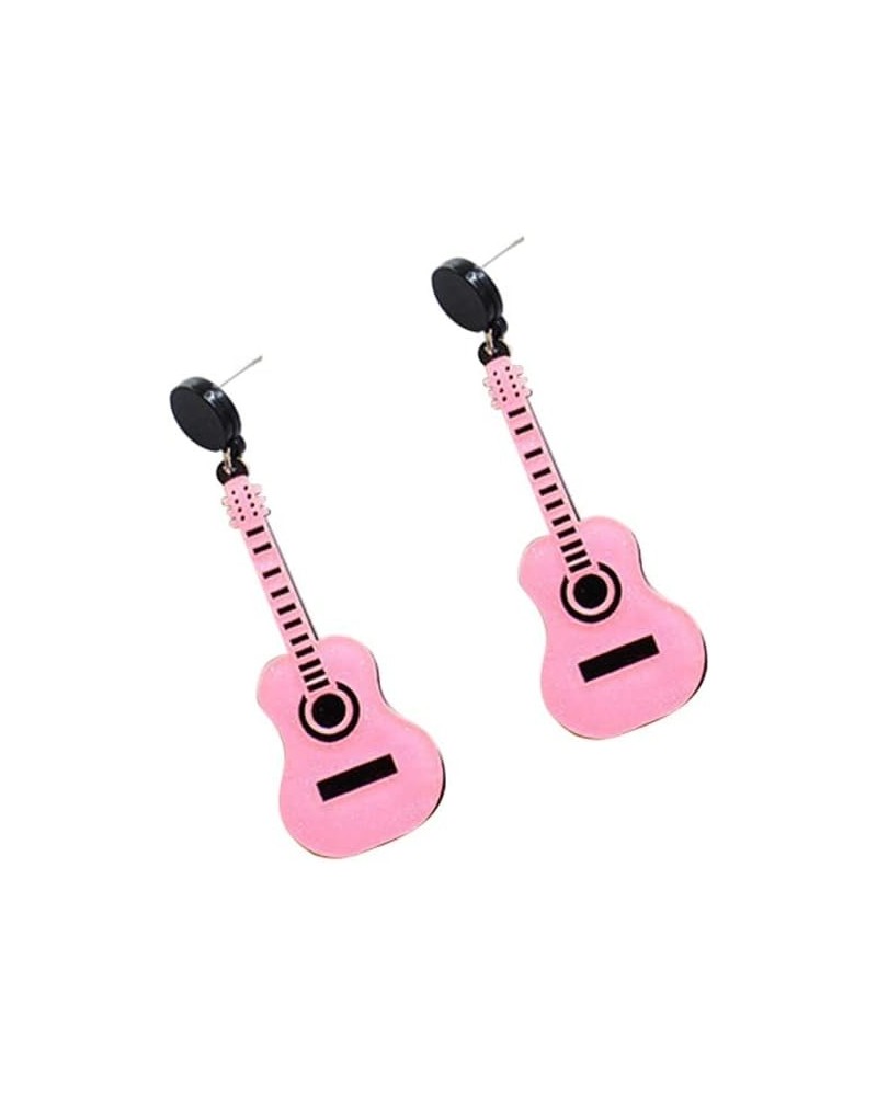 Classical Acrylic Bass Electric Guitar Drop Dangle Earrings Music Violin Instrument Love Heart for Women Girls Teacher Party ...