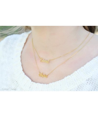 Custom Name Necklace for Women, Customized Nameplate Necklace Dainty Personalized Jewelry Gifts for Girlfriend, Mom Layered C...