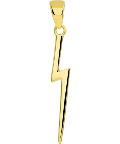 Solid 14k Yellow Gold Lightning Bolt Pendant $35.09 Pendants