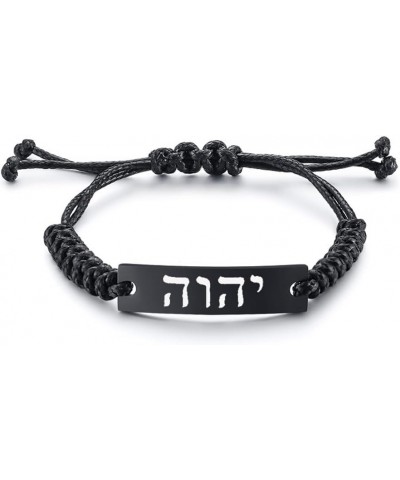 YHWH Bracelet for Women Men,Adjust Cord Hebrew Bible Lord Bracelets Name of God Tetragrammaton Jewish ID Bracelets Jewish Pra...