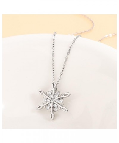 Snowflake Earrings for Women Girls Sparkling Crsytal Snow Flower Dangling Earrings Shining Christmas Snowflake Dangle Earring...