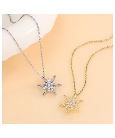 Snowflake Earrings for Women Girls Sparkling Crsytal Snow Flower Dangling Earrings Shining Christmas Snowflake Dangle Earring...