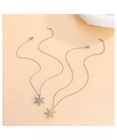 Snowflake Earrings for Women Girls Sparkling Crsytal Snow Flower Dangling Earrings Shining Christmas Snowflake Dangle Earring...