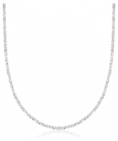 Italian 2mm Sterling Silver Crisscross-Chain Necklace 20 Inches $23.27 Necklaces