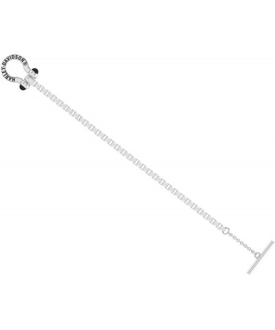 Harley-Davidson Women's Horseshoe Toggle Sterling Silver Chain Bracelet 7.5 $66.68 Bracelets