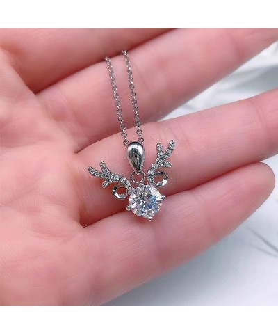 Diamond Necklaces for Women 14K Gold Plated Crystal Solitaire 2.0 Carat CZ Dainty Choker Necklace Dainty Necklace Moissanite ...