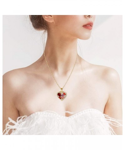 Fashion Cubic Zirconia Crystal Heart Pendant Necklace Wedding Gold Plated Y1075 A $6.00 Necklaces